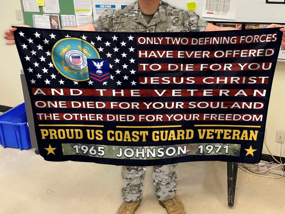 US Coast Guard, Freedom Over Fear - Flying Flag 4×6 Feet(123×183 Cm) - Image 2