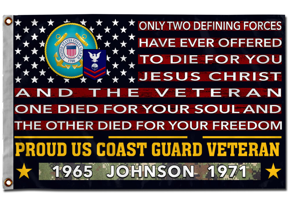 US Coast Guard, Freedom Over Fear - Flying Flag 4×6 Feet(123×183 Cm) - Image 3