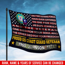 US Coast Guard, Thank a Veteran - Flying Flag 3×5 Feet(90×150 Cm)