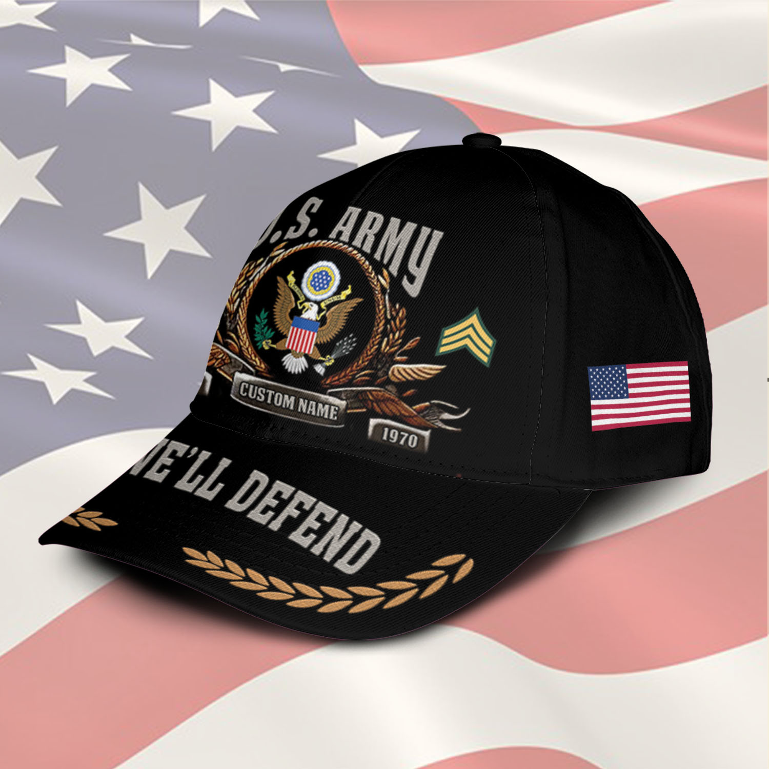 US Army, E 6 Army Staff Sergeant - Classic Cap - Image 2