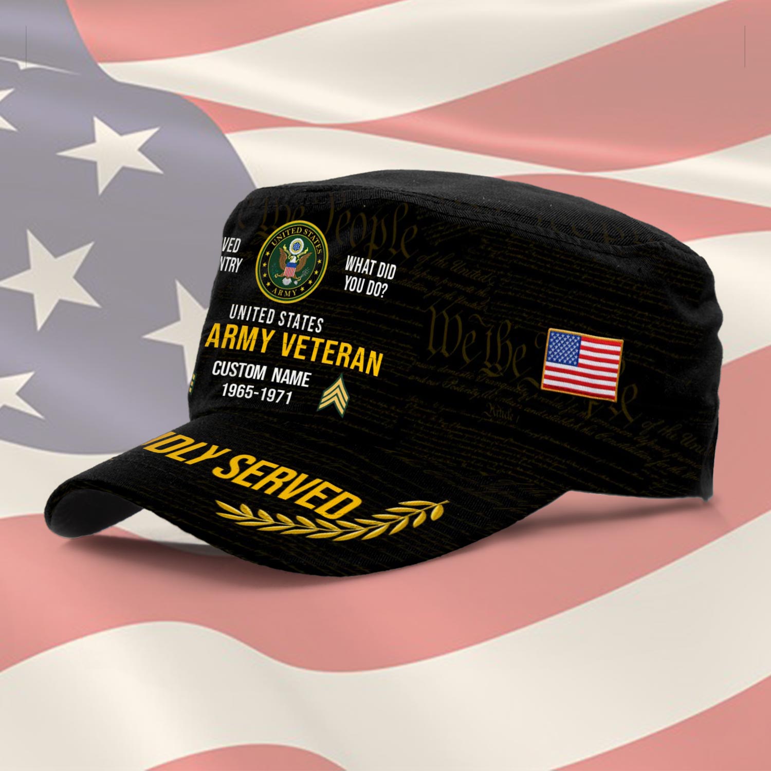 US Army, E 8 Army First Sergeant - Military Cap - Image 2