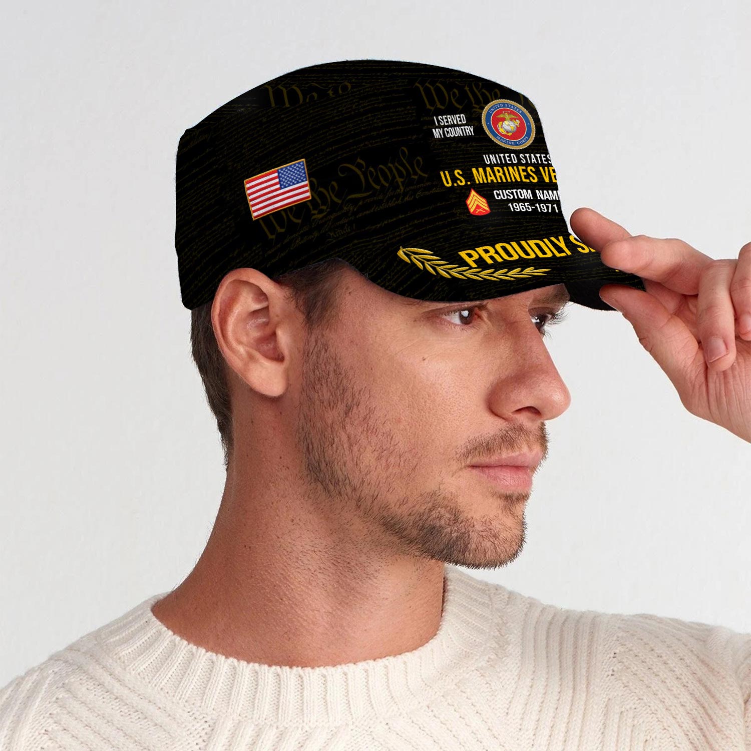 US Marine Corps, E 6 Marines Staff Sergeant - Military Cap - Image 3