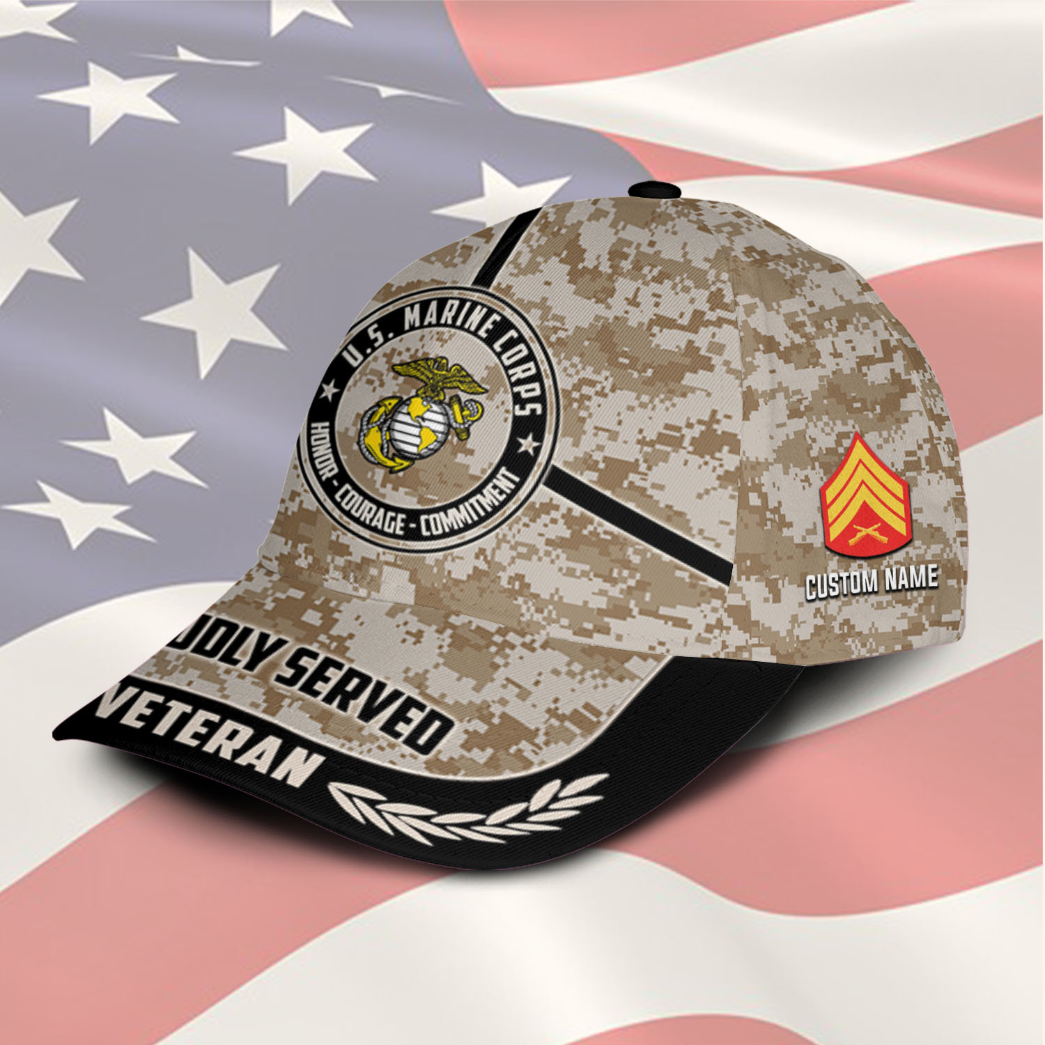 US Marine Corps, E 4 Marines Corporal - Classic Cap - Image 2