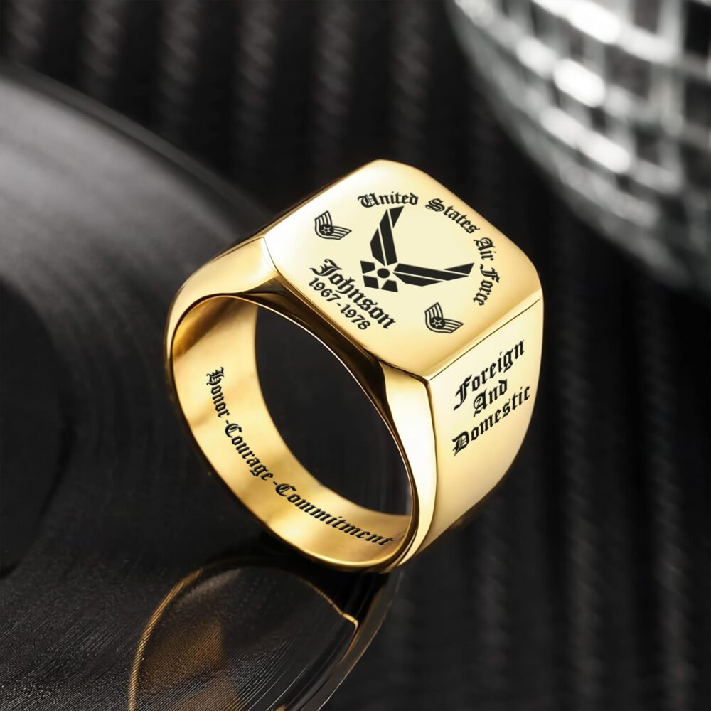 US Air Force , All Gave Some, Some Gave All - Engraved Men's Ring - Image 2