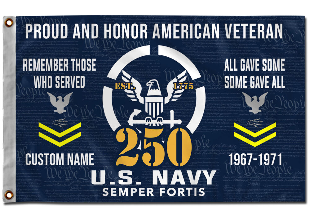 US Navy, E 8 Gold - Flying Flag 4×6 Feet(123×183 Cm) - Image 2
