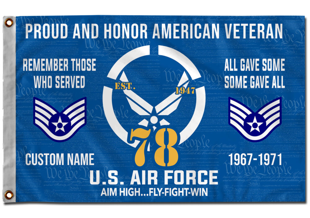 US Air Force , E 5 Air Force Staff Sergeant - Flying Flag 4×6 Feet(123×183 Cm) - Image 2