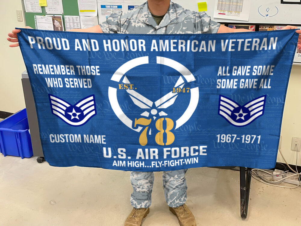 US Air Force , E 5 Air Force Staff Sergeant - Flying Flag 4×6 Feet(123×183 Cm) - Image 3