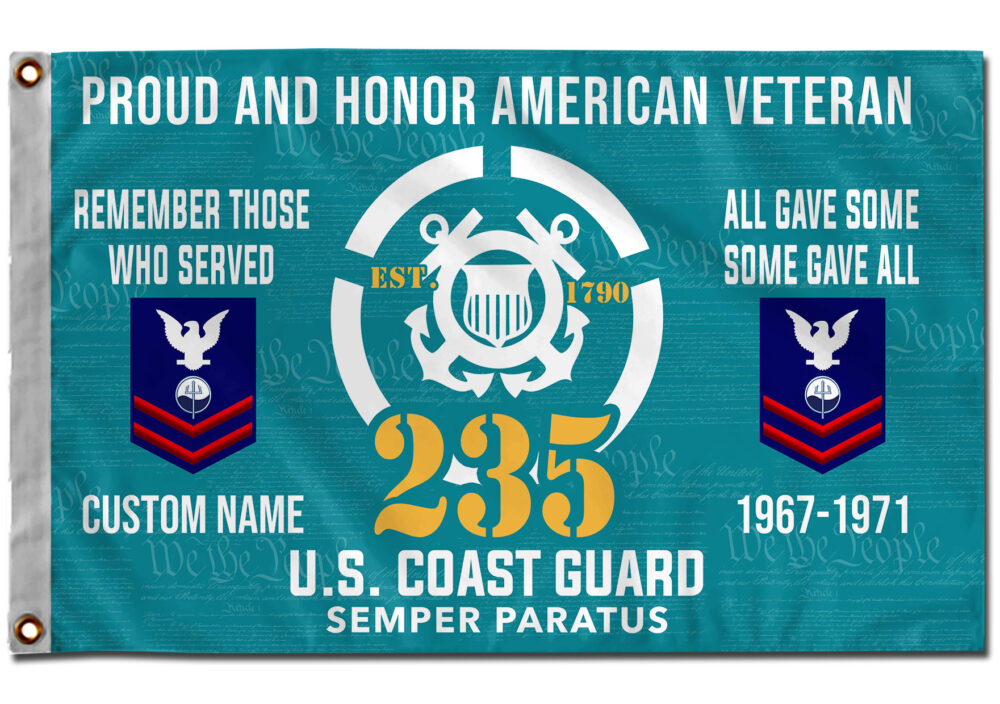 US Coast Guard, E 3 Blue - Flying Flag 5×8 Feet(152×244 Cm) - Image 2