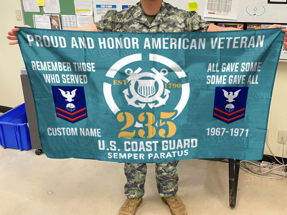 US Coast Guard, E 3 Blue - Flying Flag 5×8 Feet(152×244 Cm) - Image 3