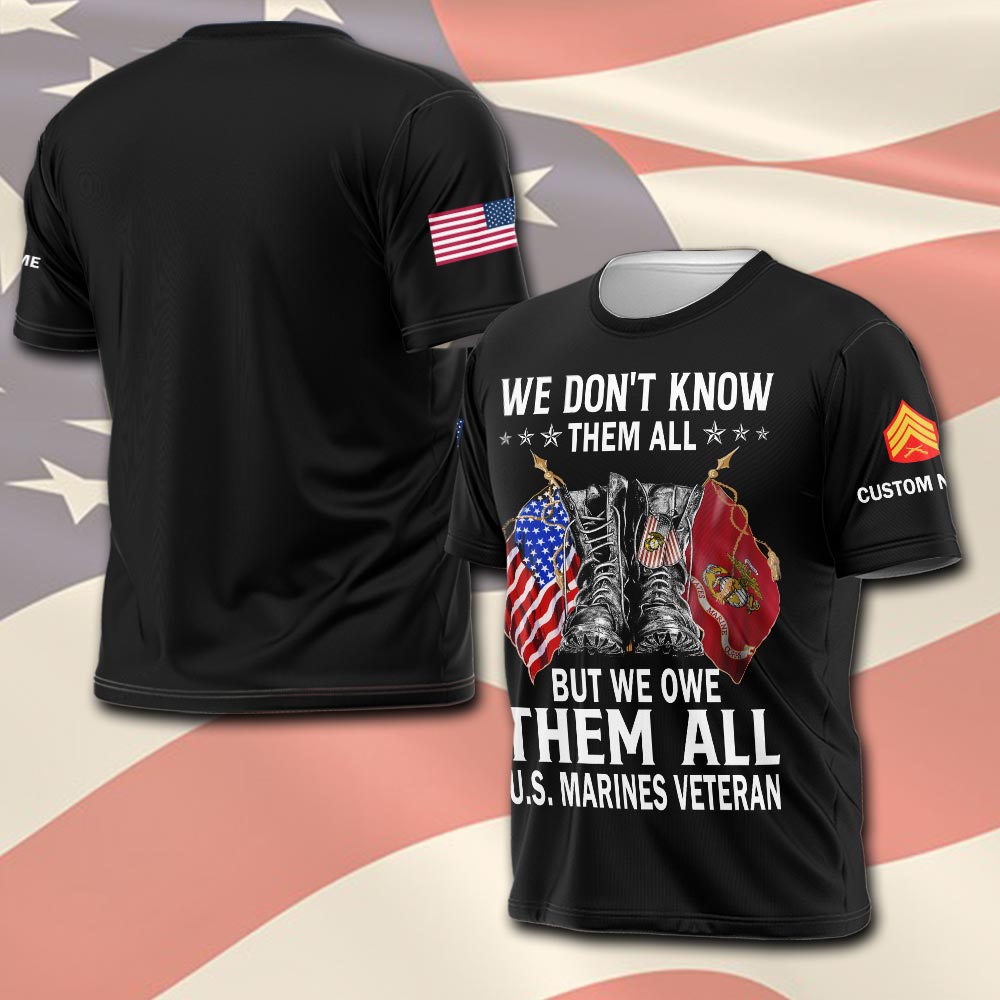 US Marine Corps, Proud Veteran - T-Shirt