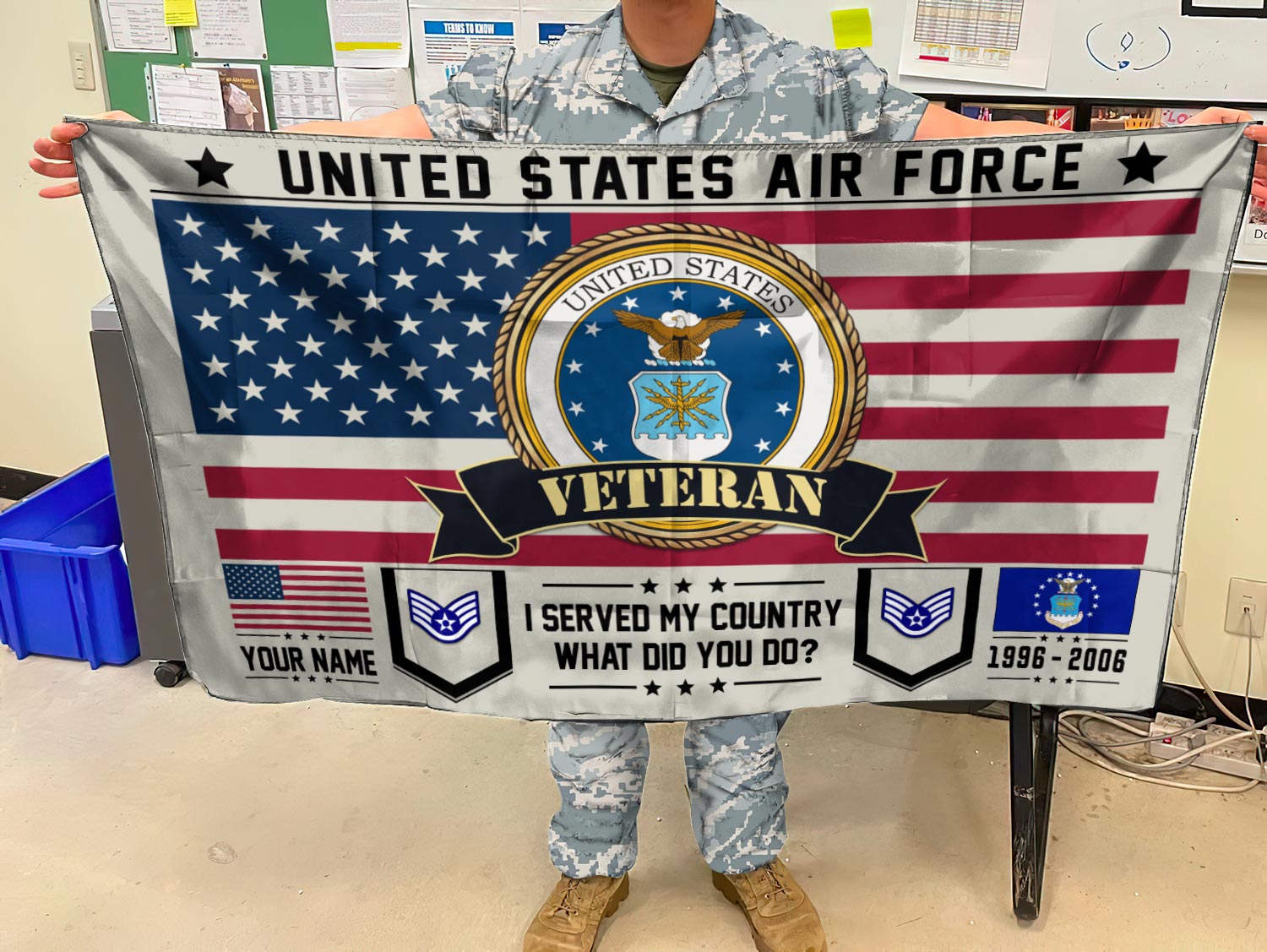 US Air Force , E 9 Air Force Chief Master Sergeant - Flying Flag 3×5 Feet(90×150 Cm) - Image 2