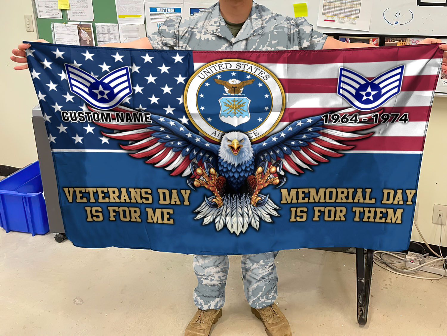 US Air Force , E 9 Air Force Chief Master Sergeant - Flying Flag 3×5 Feet(90×150 Cm) - Image 2