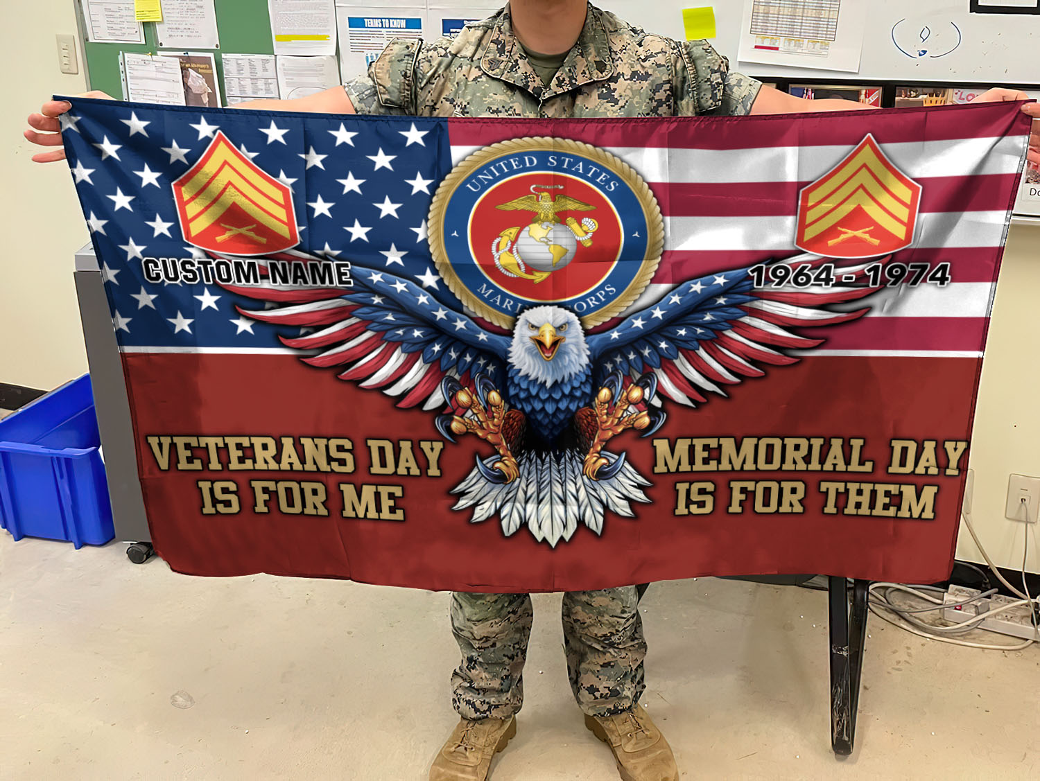 US Marine Corps, Proud To Have Served - Flying Flag 5×8 Feet(152×244 Cm) - Image 2