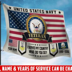 US Navy, E 7 Gold - Flying Flag 3×5 Feet(90×150 Cm)