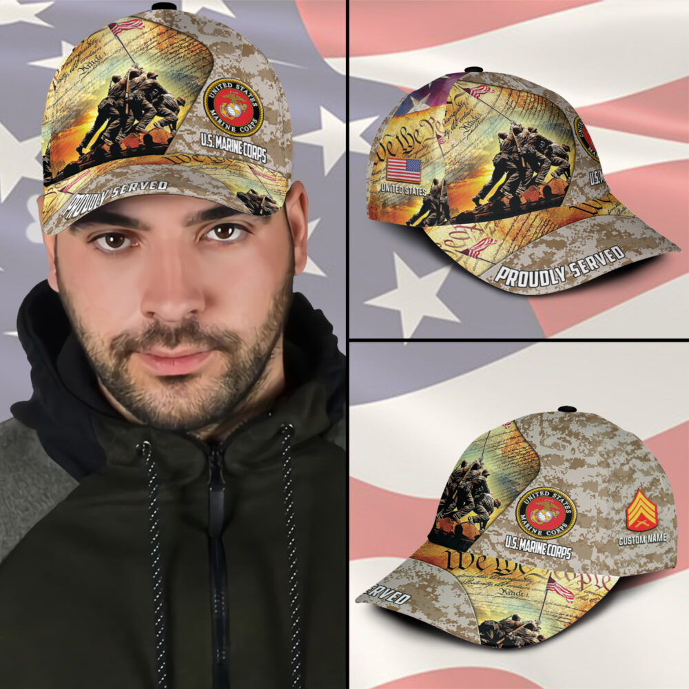 US Marine Corps, Land Of The Free, Because Of The Brave - Classic Cap - Image 3