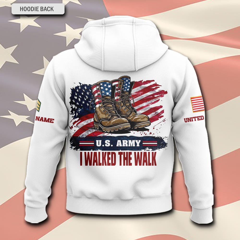 US Army, I Walked The Walk - Hoodie - Image 3
