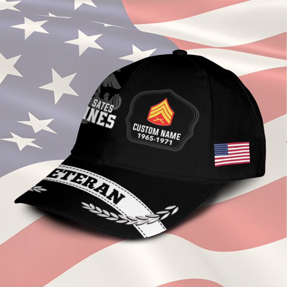 US Marine Corps, E 7 Marines Gunnery Sergeant - Classic Cap - Image 2