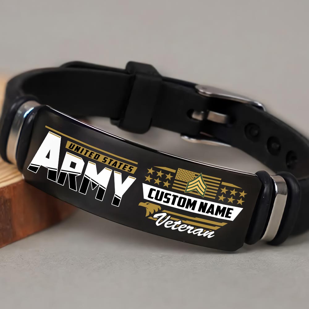 US Army, Proud Veteran - Bracelet - Image 4