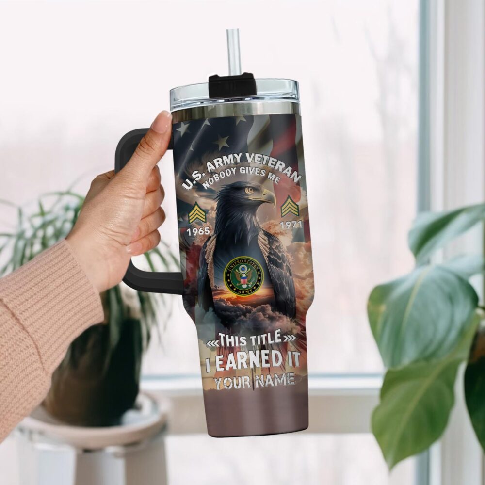 US Army, Thank a Veteran - Stainless Steel Tumbler 40oz - Image 2