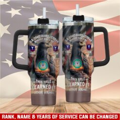 US Coast Guard, E 6 Red - Stainless Steel Tumbler 40oz