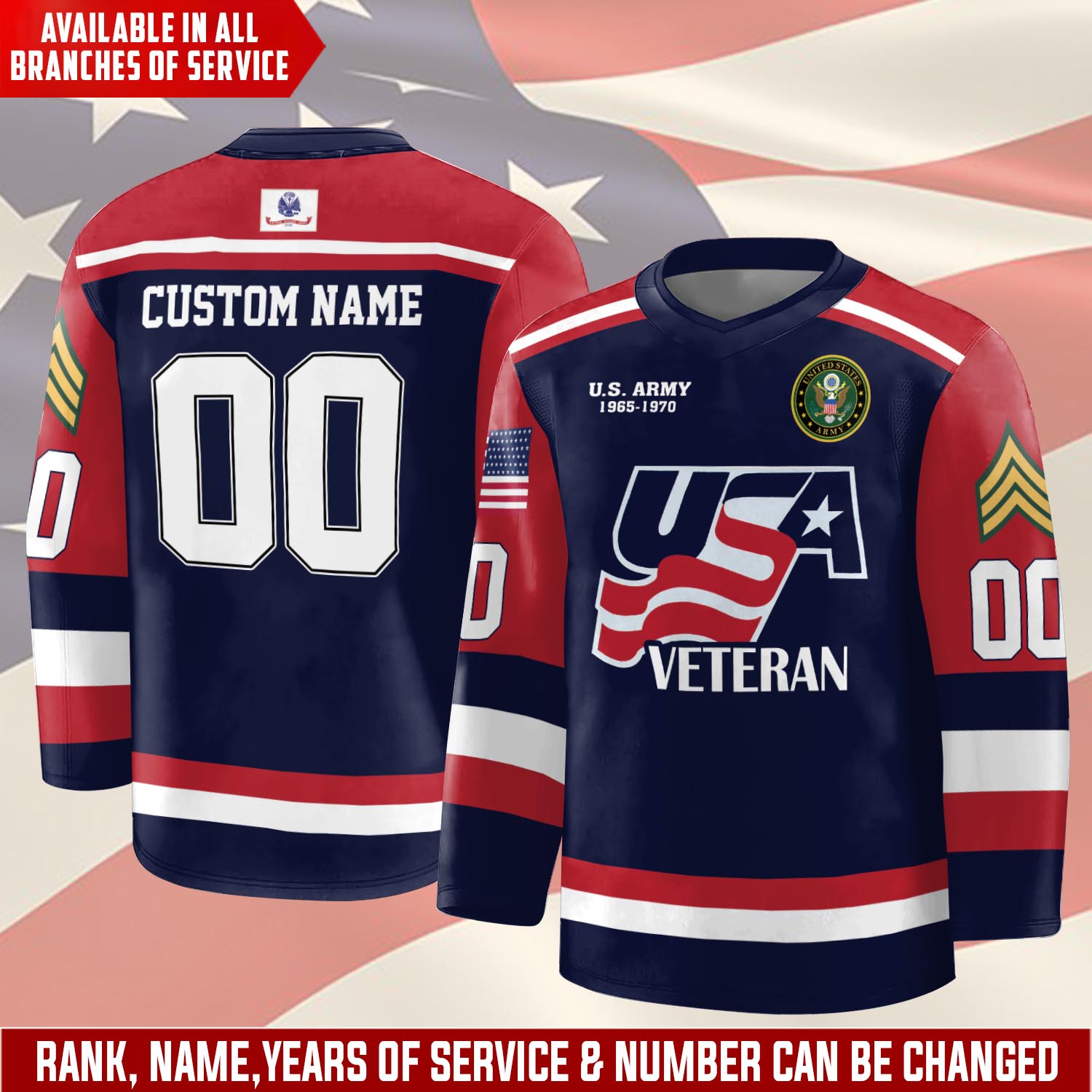 US Army, Honor The Fallen - Hockey Jersey