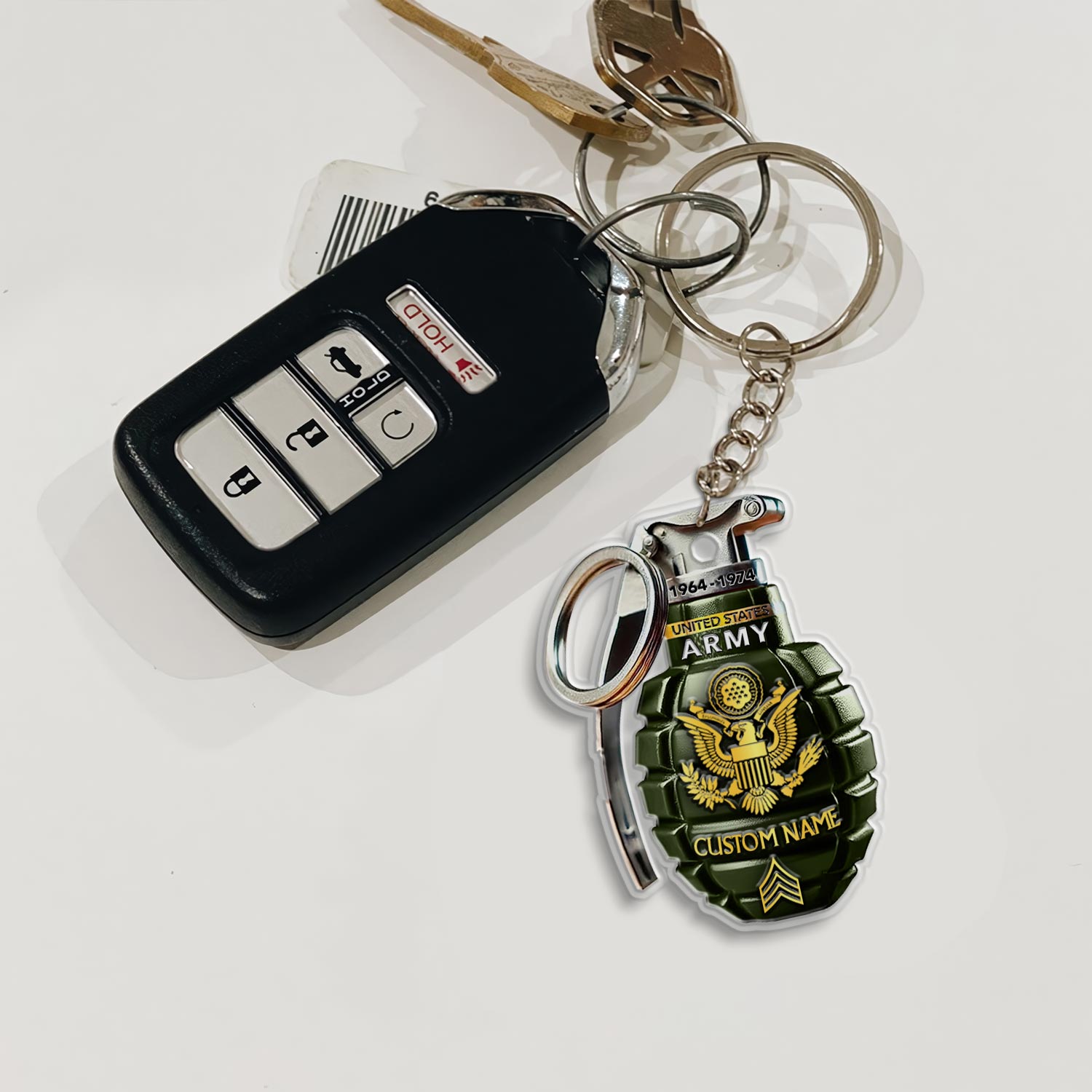 US Army, E 4 Army Corporal - Acrylic Keychain - Image 3