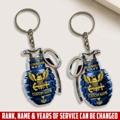 US Navy, American By Birth, Veteran By Choice - Acrylic Keychain