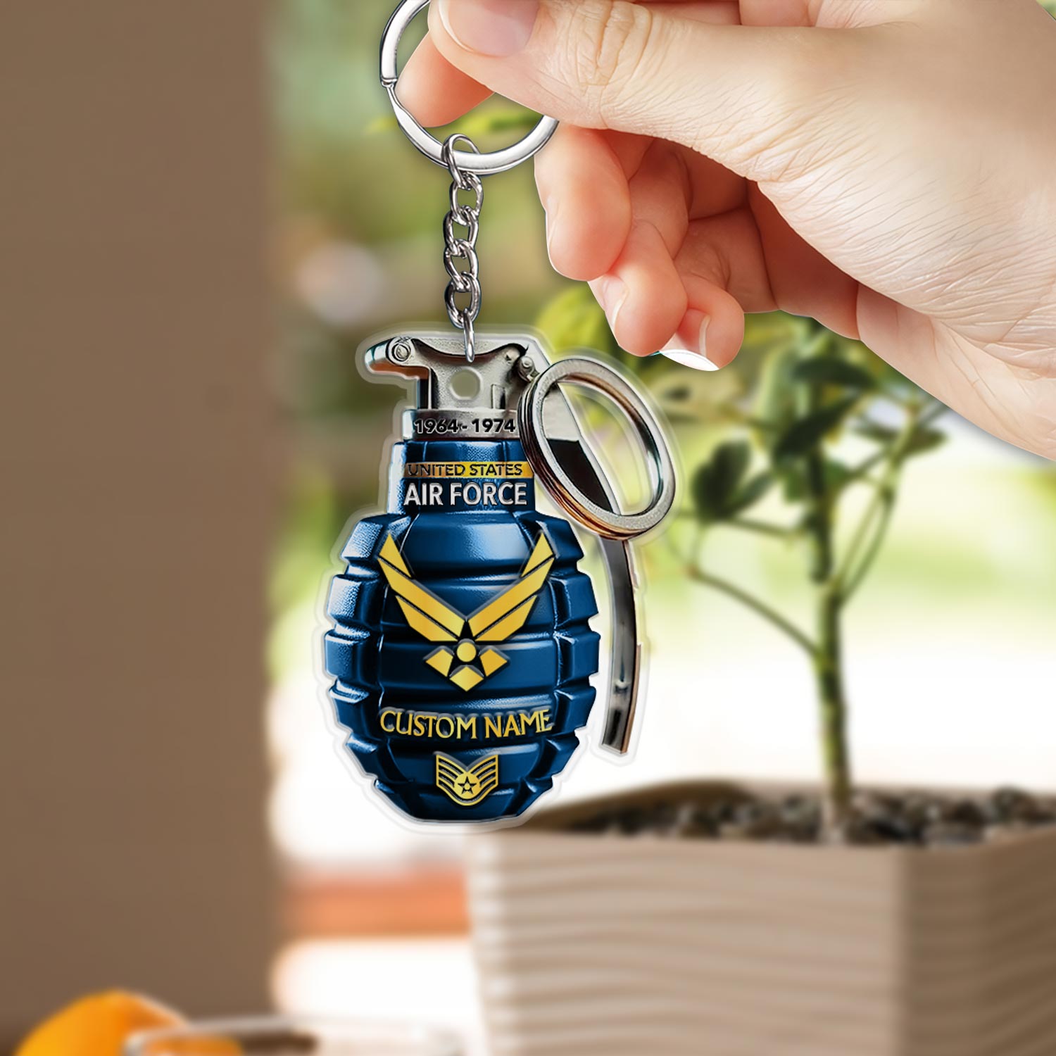 US Air Force, Aim High … Fly-Fight-Win - Acrylic Keychain - Image 2