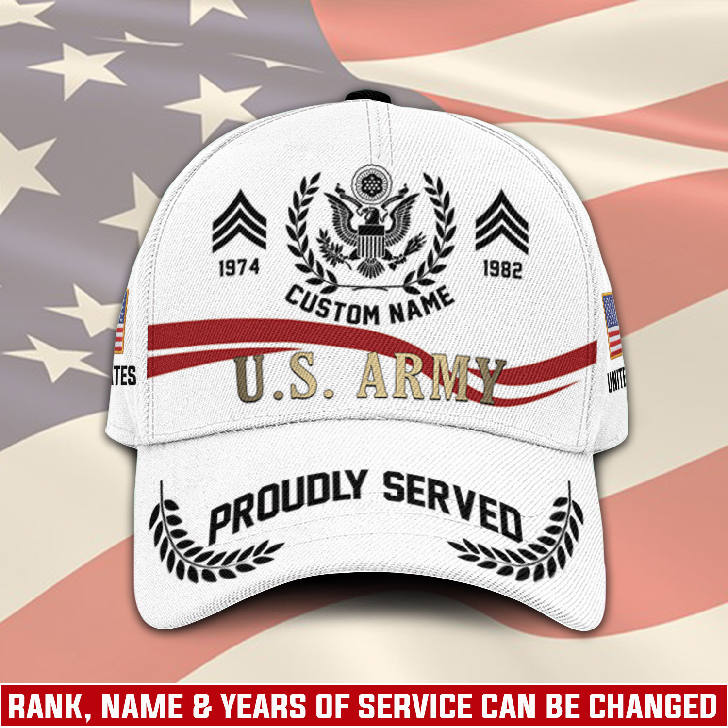 US Army, Honor, Duty, Service - Classic Cap