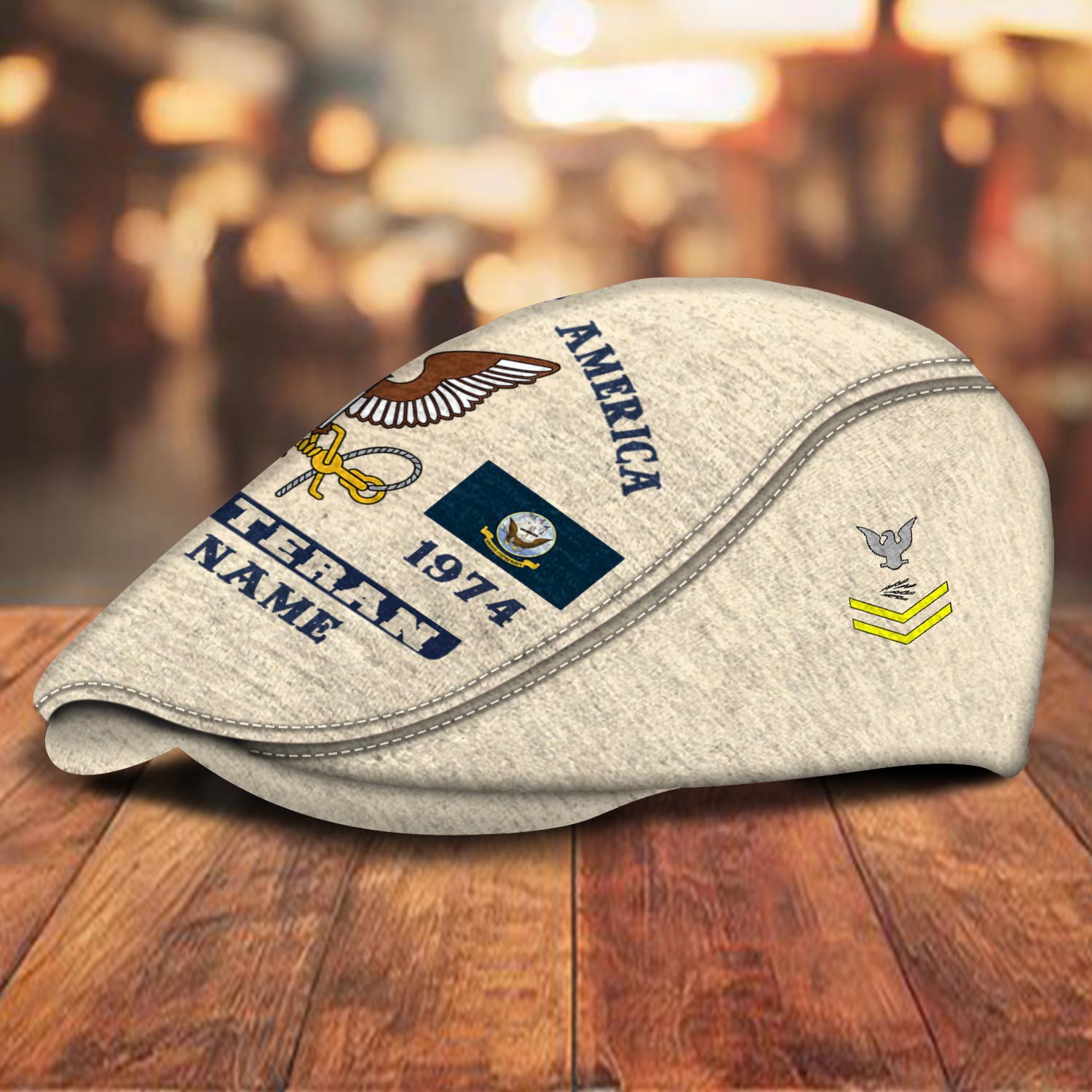 US Navy, E 4 Gold - Jeff Cap - Image 2