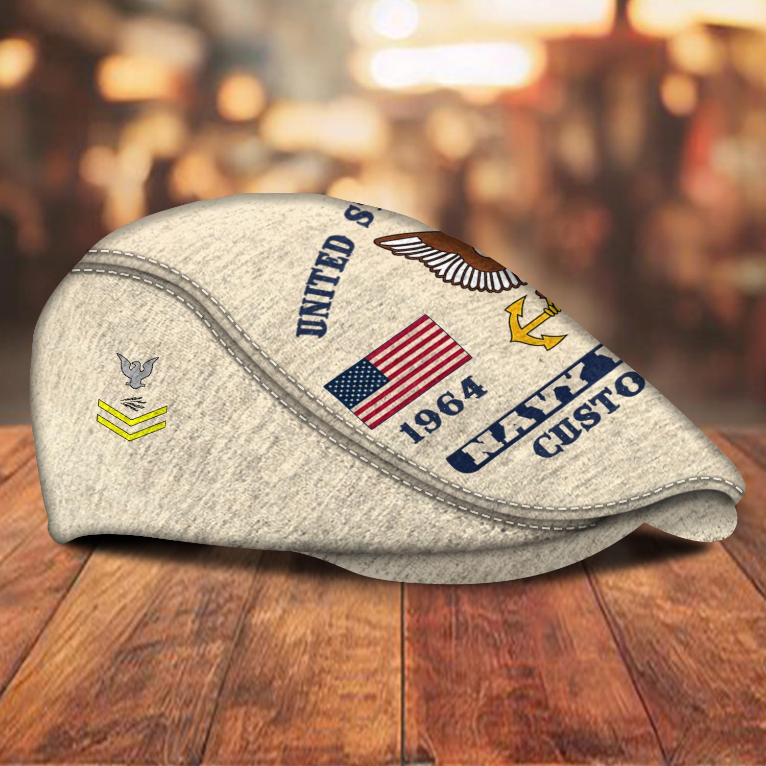 US Navy, E 4 Gold - Jeff Cap - Image 3