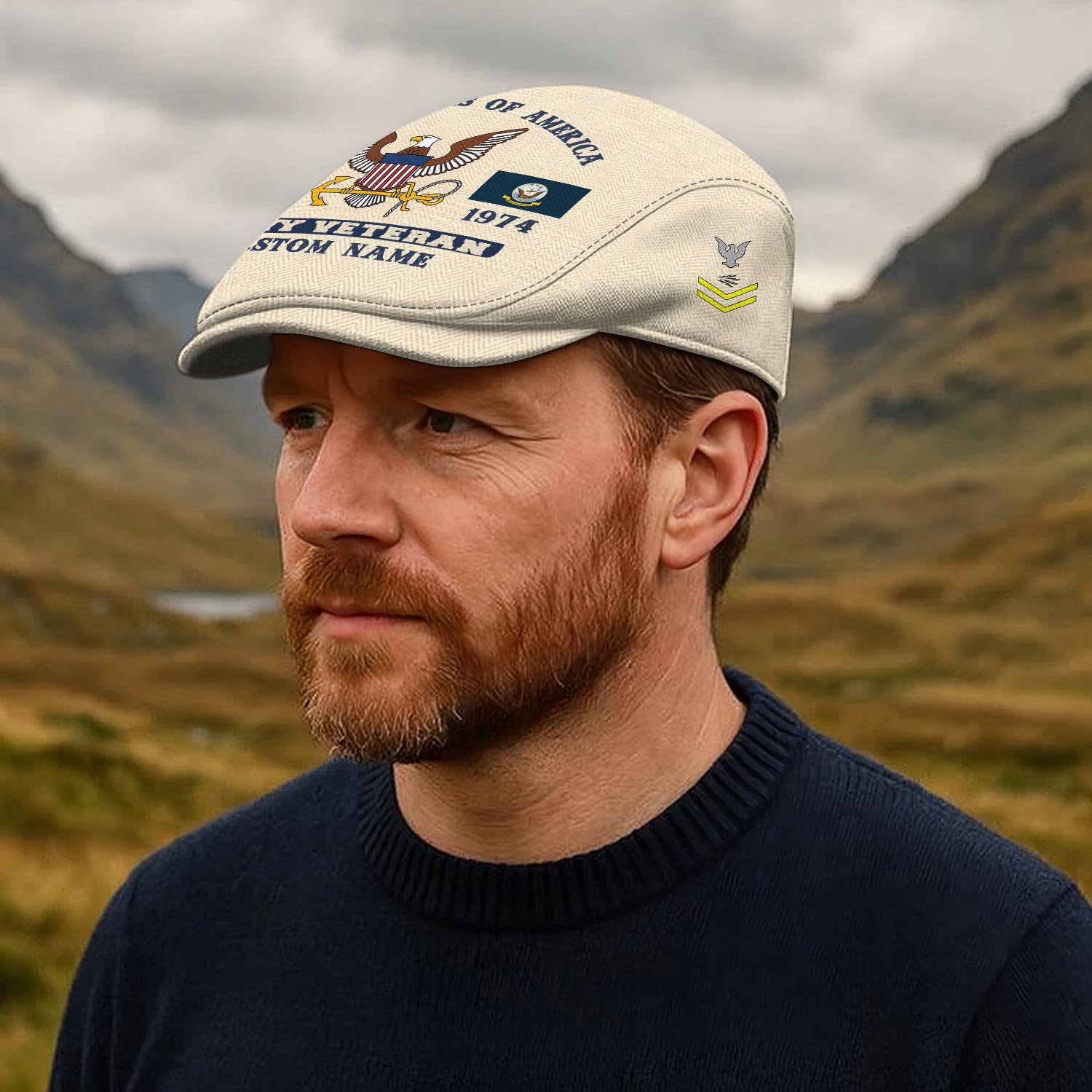 US Navy, E 4 Gold - Jeff Cap - Image 4