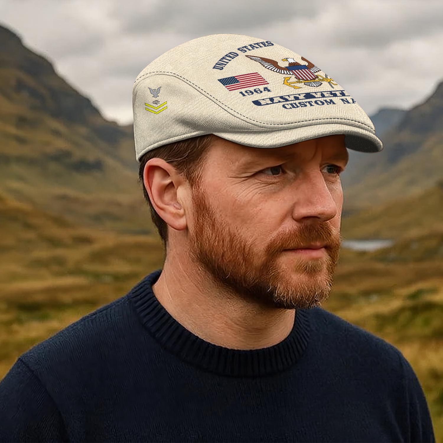 US Navy, E 4 Gold - Jeff Cap - Image 6