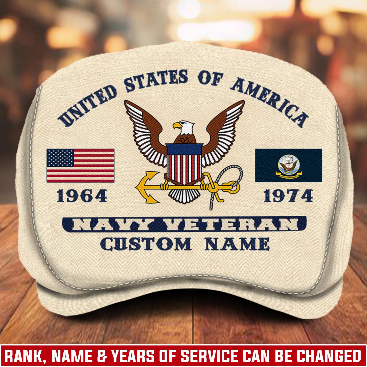 US Navy, E 4 Gold - Jeff Cap