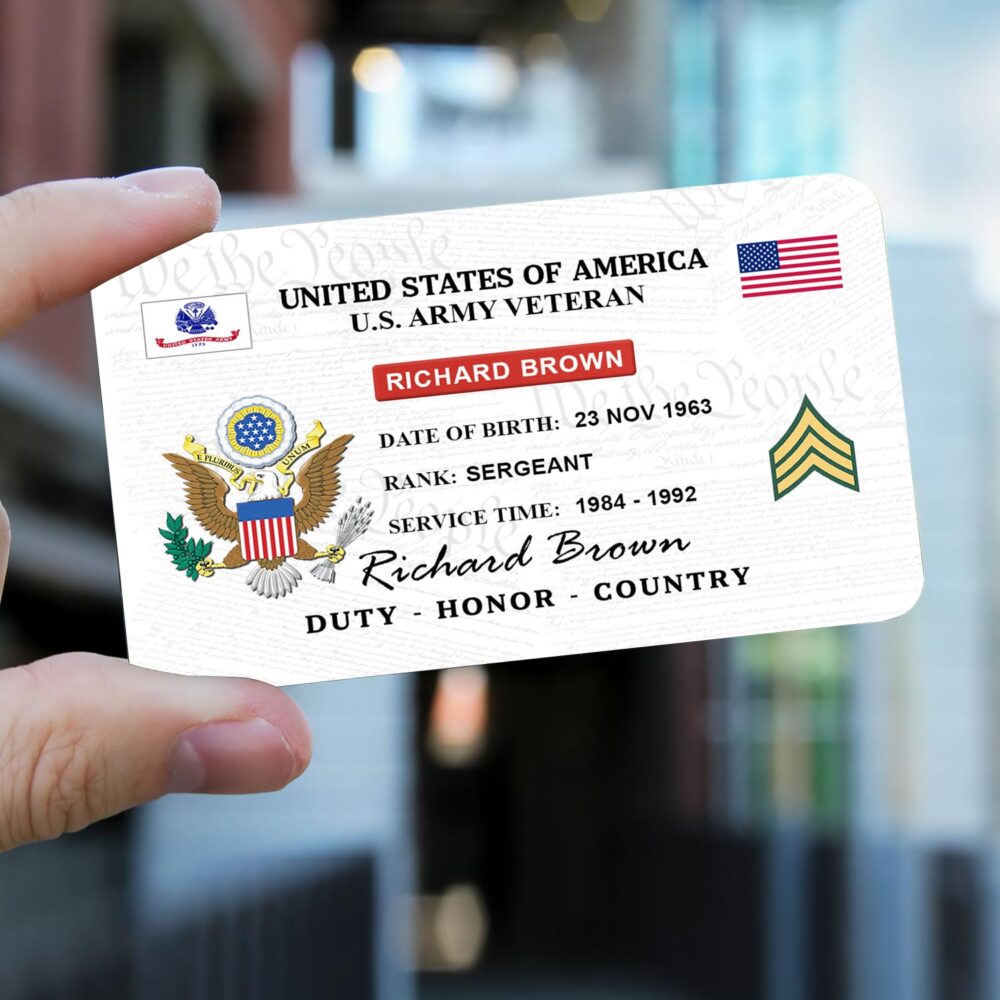 US Army, W 4 Army Chief Warrant Officer 4 - Printed Metal Card - Image 2