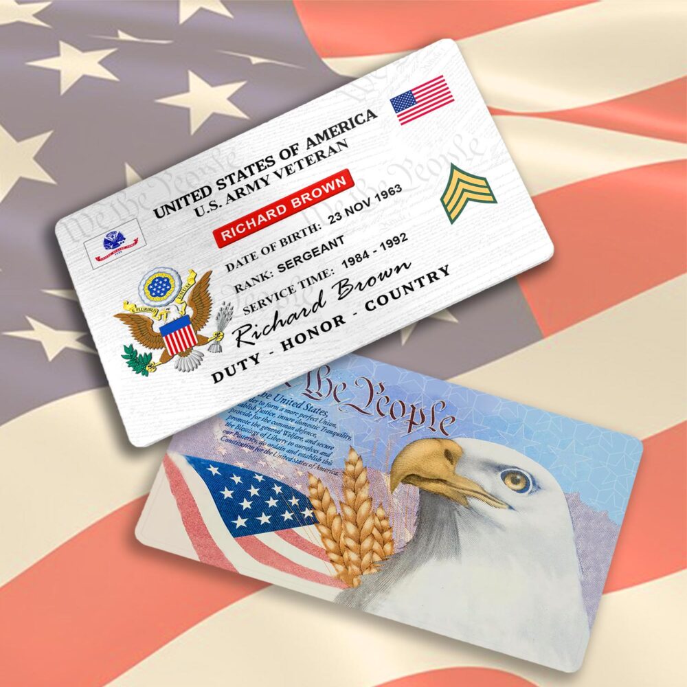 US Army, W 4 Army Chief Warrant Officer 4 - Printed Metal Card - Image 3