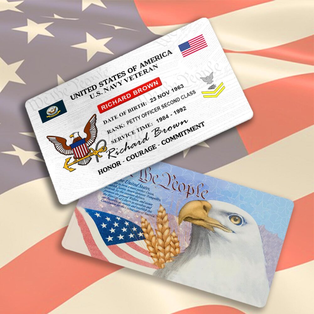 US Navy, Always Courageous - Printed Metal Card - Image 3