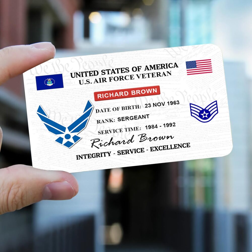 US Air Force , No One Fights Alone - Printed Metal Card - Image 2