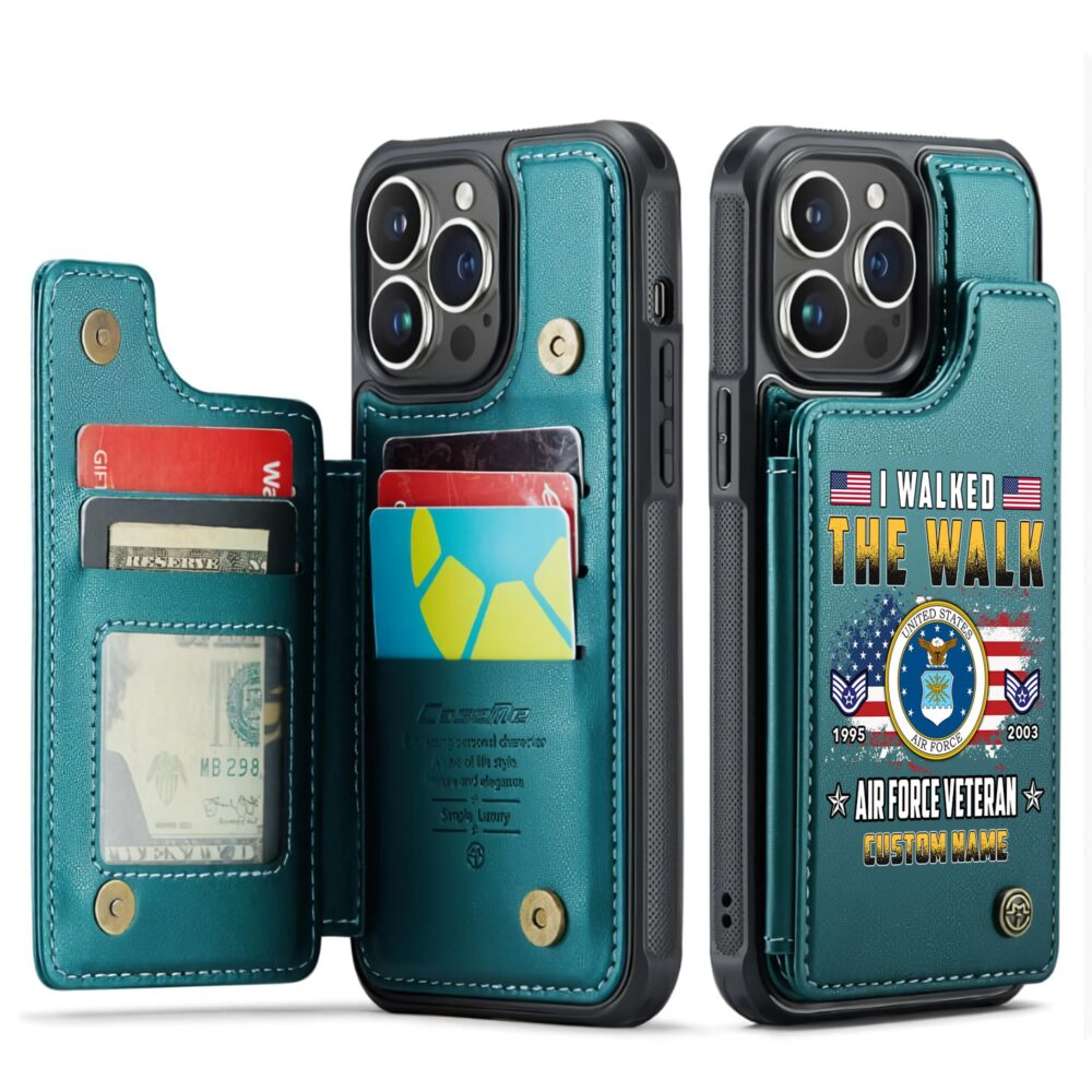 US Air Force , Proud To Have Served - Leather Flip Phone Case - Image 5