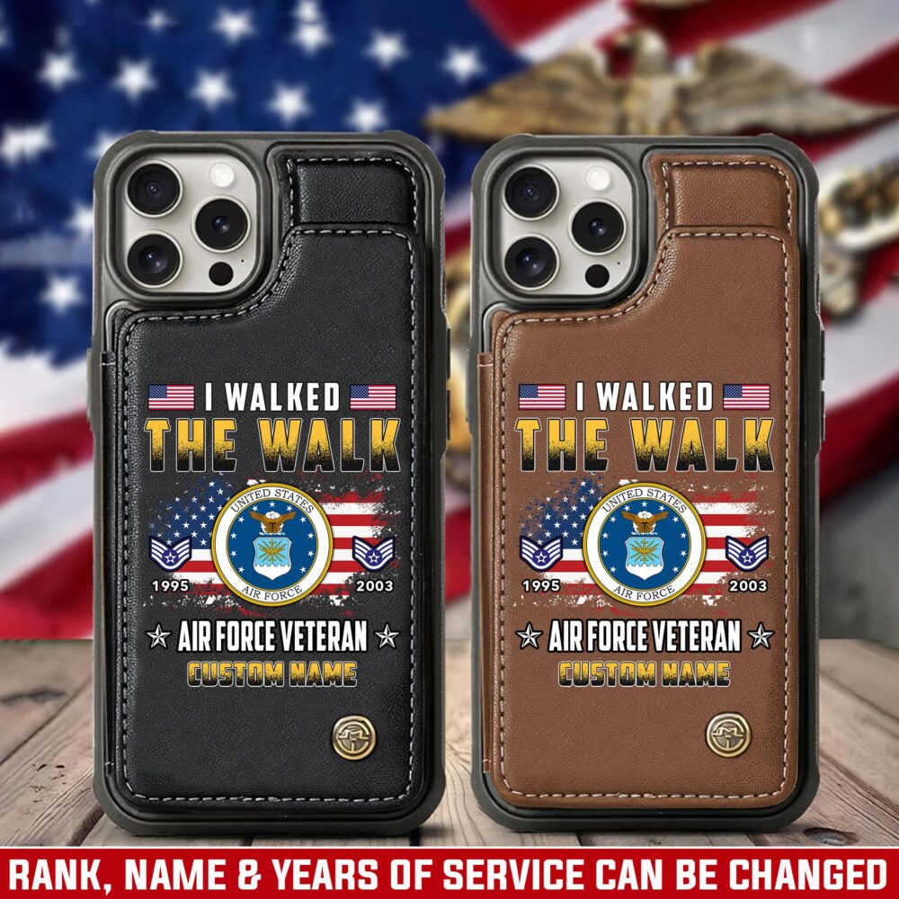 US Air Force , Proud To Have Served - Leather Flip Phone Case