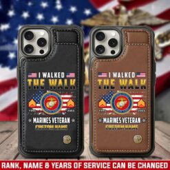 US Marine Corps, E 9 Marines Sergeant Major - Leather Flip Phone Case