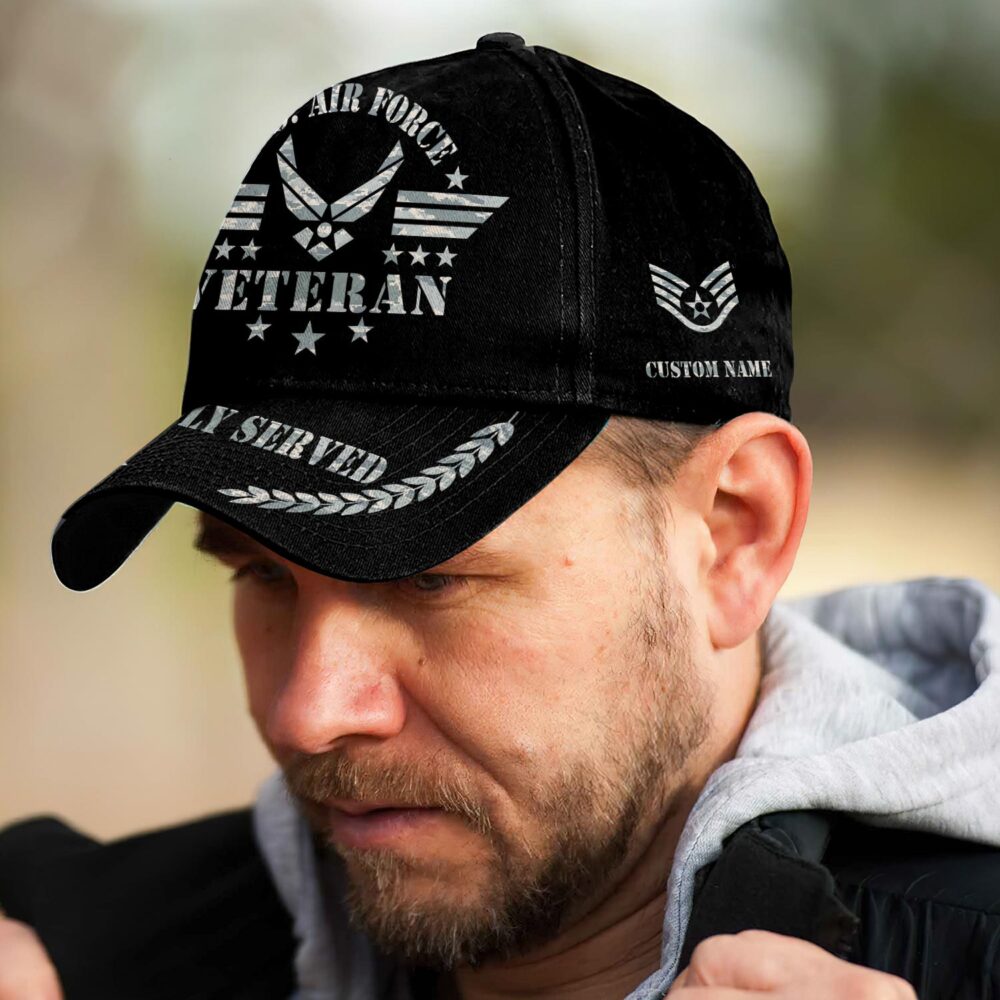 US Air Force, American By Birth, Veteran By Choice - Classic Cap - Image 3