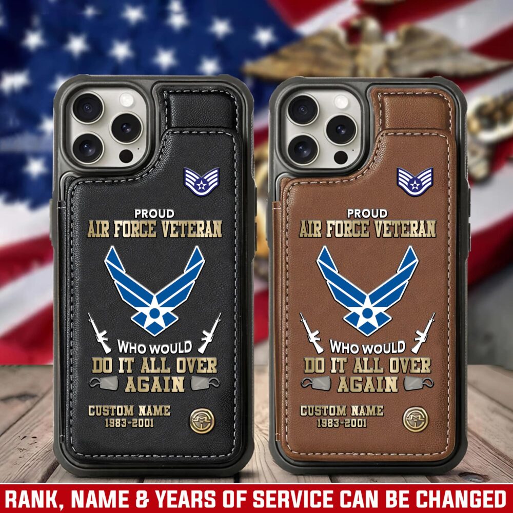 US Air Force , No One Gets Left Behind - Leather Flip Phone Case