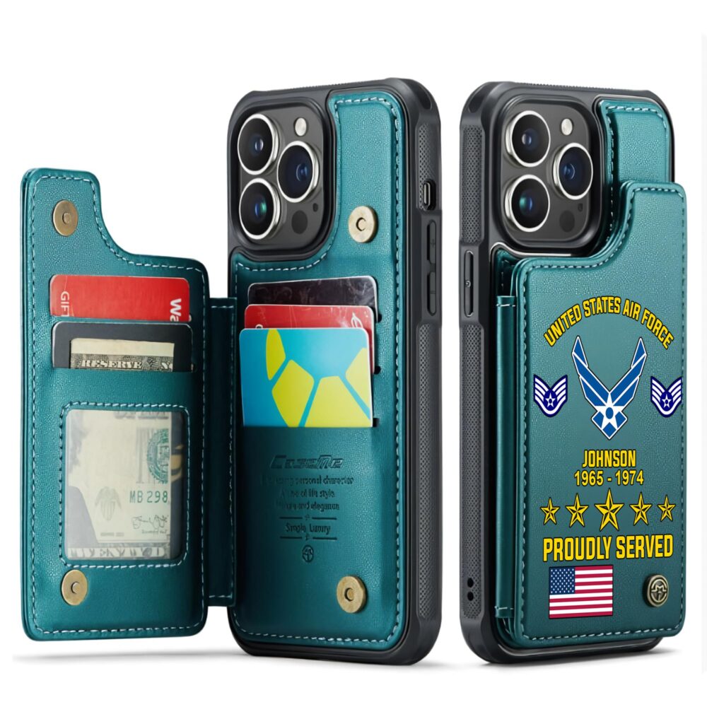US Air Force , Honor The Fallen - Leather Flip Phone Case - Image 5