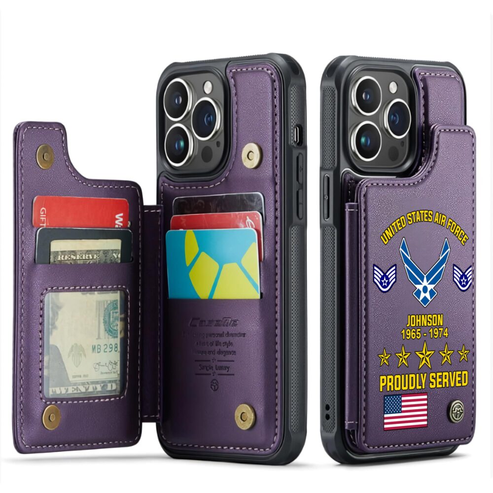US Air Force , Honor The Fallen - Leather Flip Phone Case - Image 6