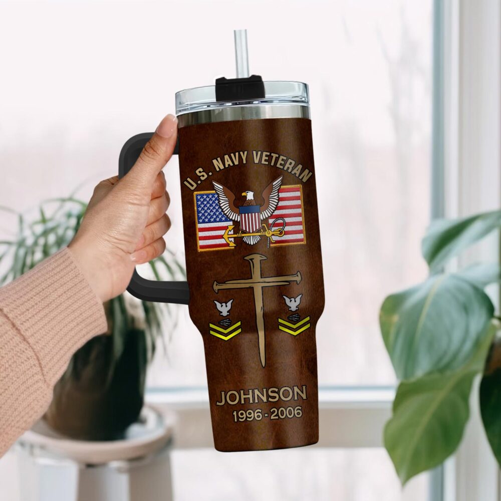 US Navy, Once A Sailor, Always A Sailor - Stainless Steel Tumbler 40oz - Image 2