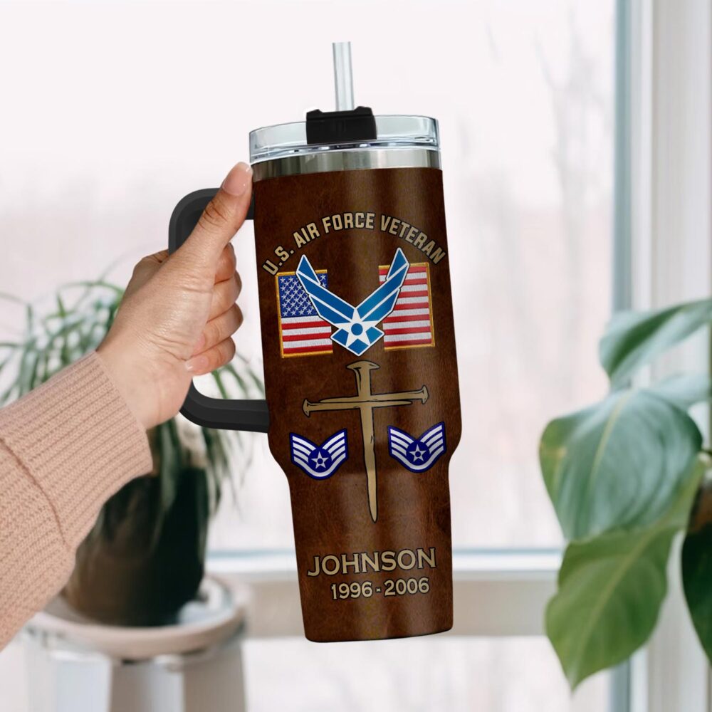 US Air Force , No One Fights Alone - Stainless Steel Tumbler 40oz - Image 2