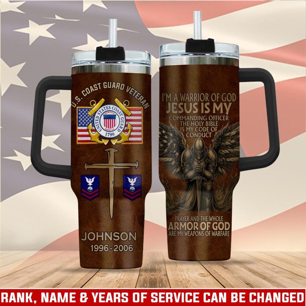 US Coast Guard, No One Gets Left Behind - Stainless Steel Tumbler 40oz