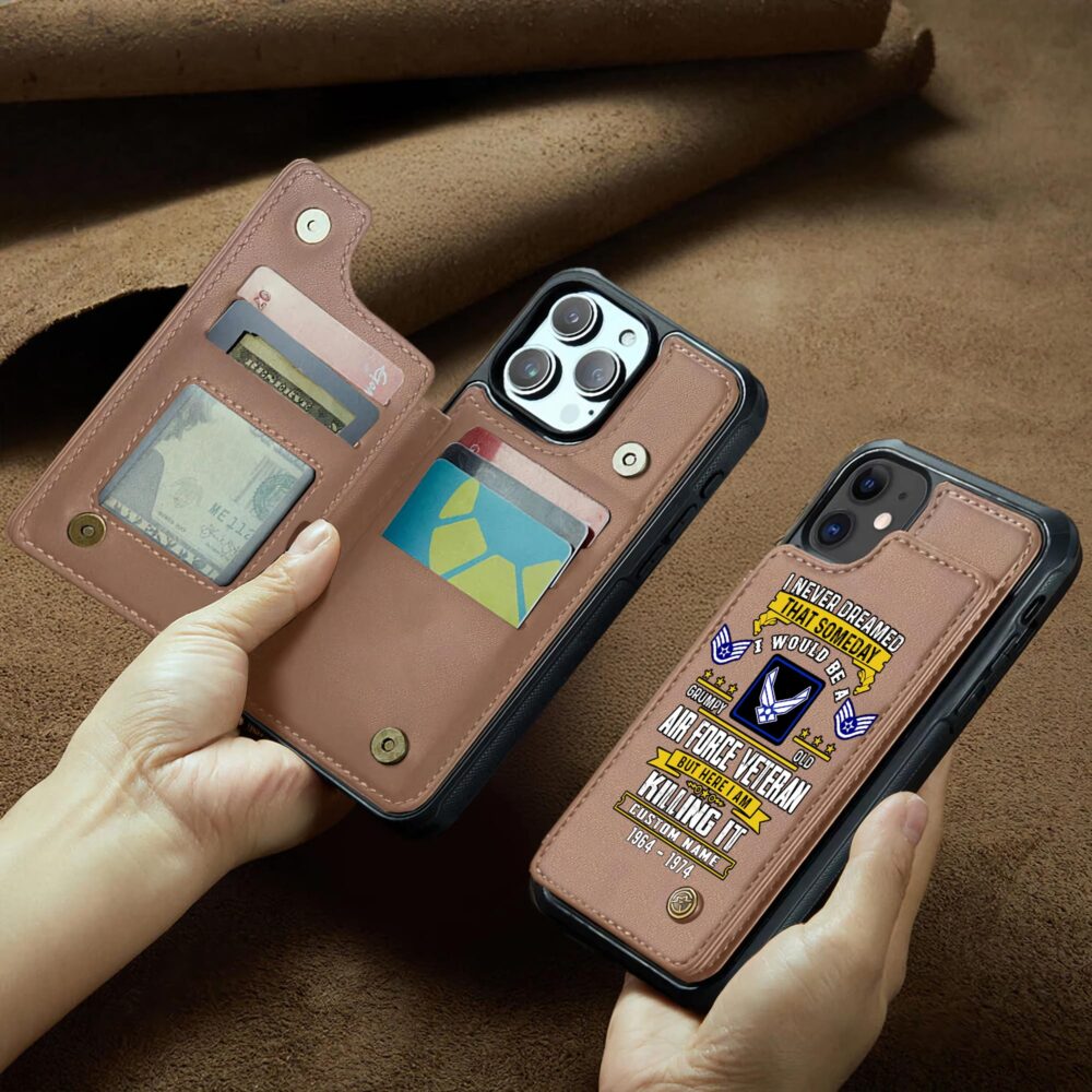US Air Force , Served With Pride - Leather Flip Phone Case - Image 2