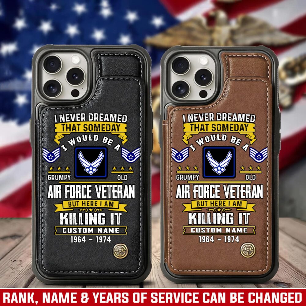 US Air Force , Served With Pride - Leather Flip Phone Case